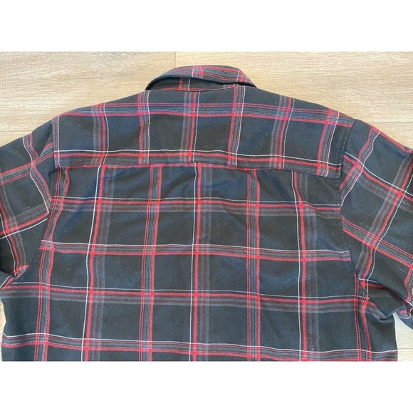 Dixxon Snap-On Tools Mens M Black Red Plaid Button Up Limited Edition Flannel - Picture 8 of 10